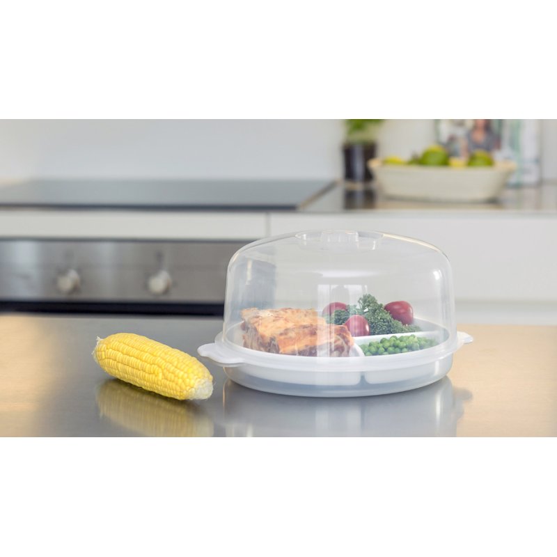 Plast Team couvercle micro-ondes Micro, transparent, diamètre 245 mm